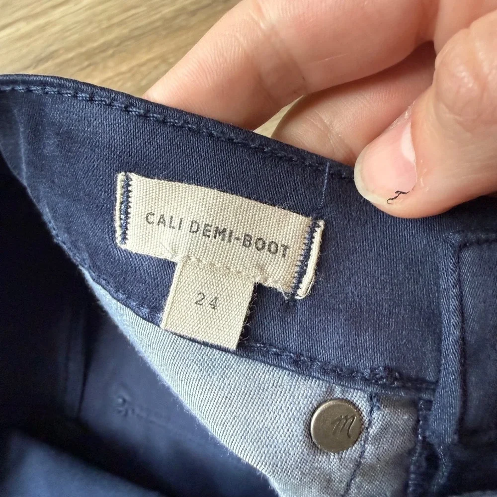 Madewell Jeans Cali Demi-Boot Stretch Casual | Navy‎ Blue | Womens Size 24